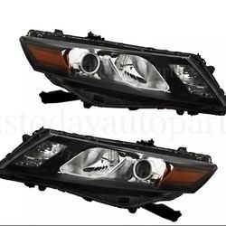 Left+Right Headlight HID For 2010-2011 Honda Accord Crosstour Headlamps(703)
