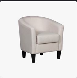 Cream Fabric Tub Accent Chair