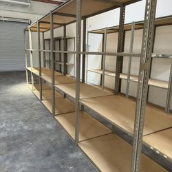Stock Storage Warehouse Boltless Shelving 48 in W x 30 in D Supply Racks Similar To Uline Stronger Than Homedepot Lowes And Costco Delivery Available