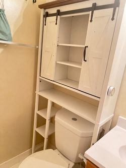 Over-the-Toilet Farmhouse Storage Cabinet