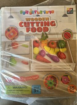 Fun Little Toys Wooden Cutting Food Set