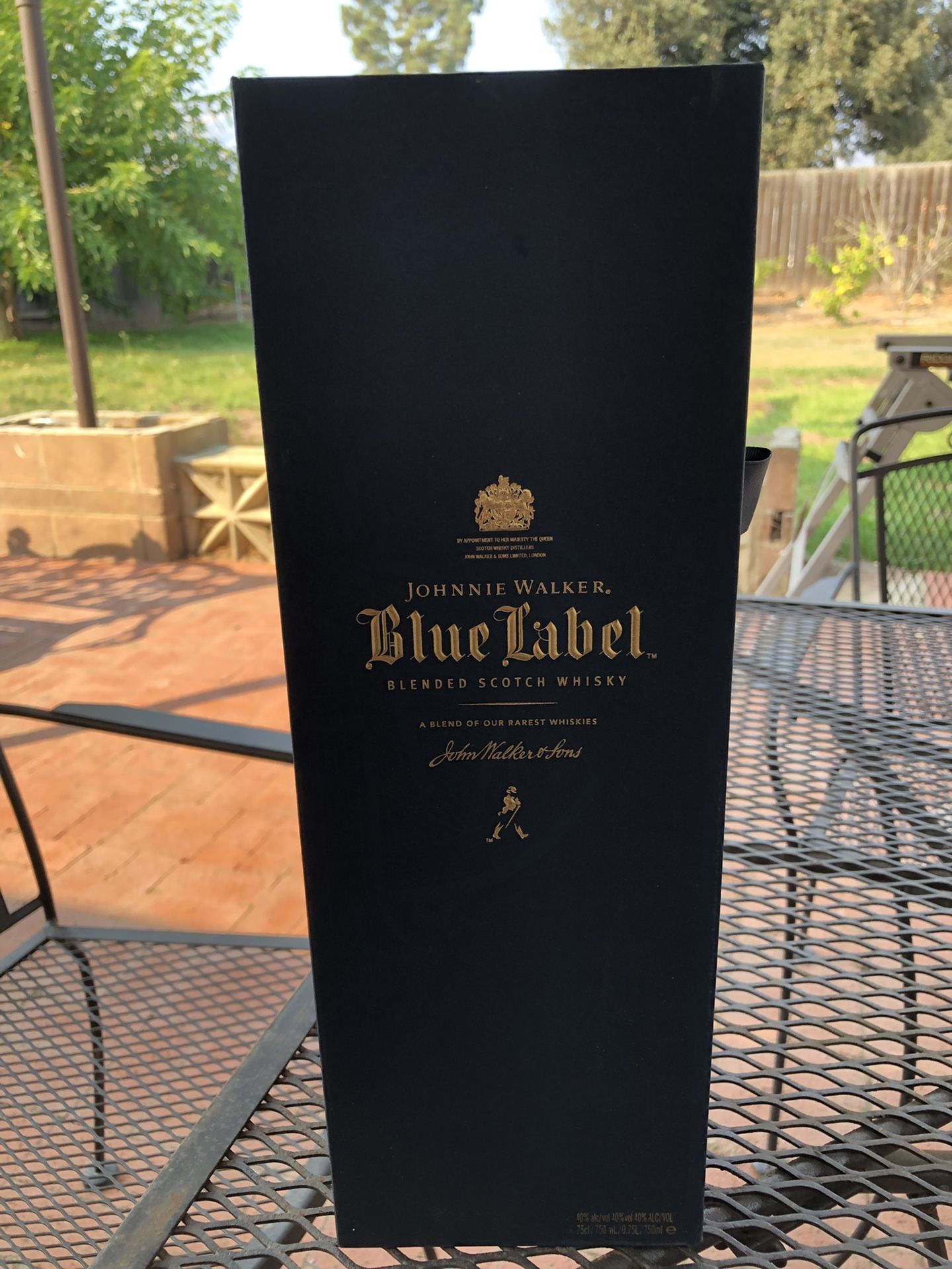 Empty Johnnie Walker Blue Label