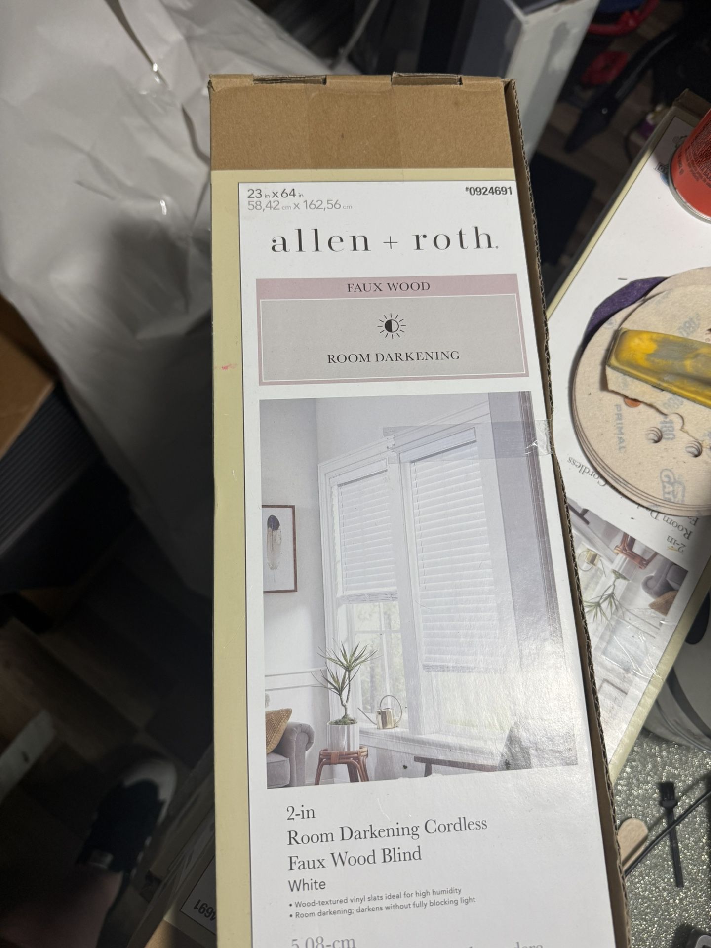 Allen Roth - 2 Inch Room Darkening Cordless Faux Woof Blind $20 Each