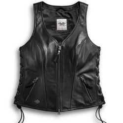 Leather Harley Davidson Vest