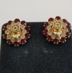 Gold Plated Pierced Earrings 