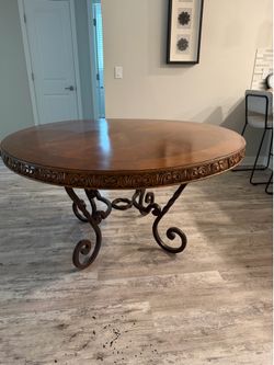 53' Round Dining Table - wood
