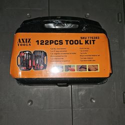 122 Pcs Tool Kit and Black & Decker Rechargeable Screwdriver And Laser Trac