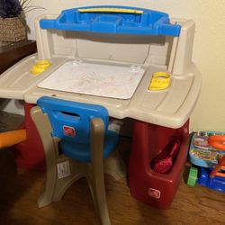 Play school Desk W/ Dry Erase Board