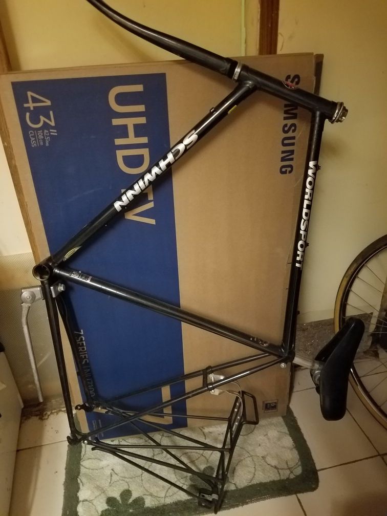 Schwinn road bike frame,fork,wheelset..