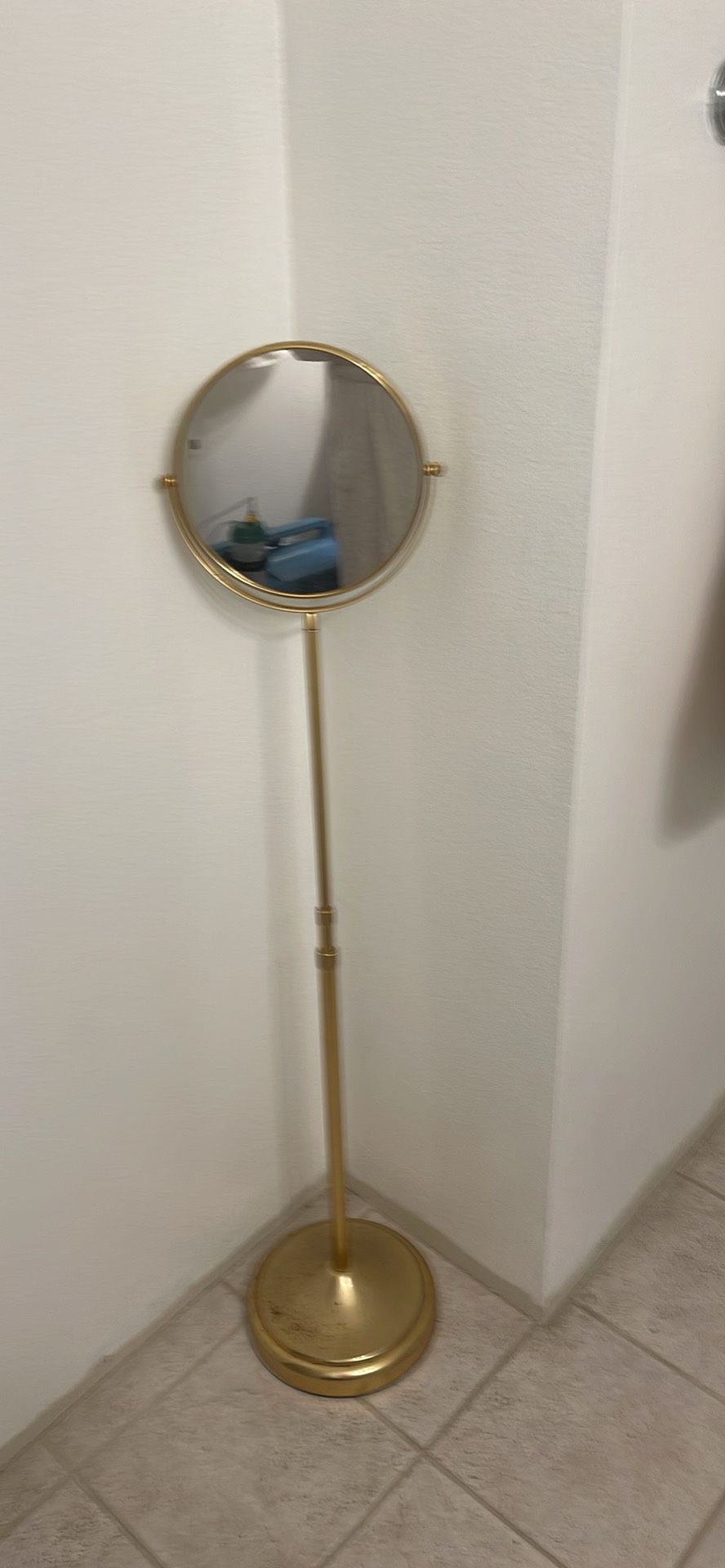 Standing Brass Mirror