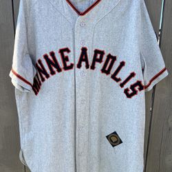 Willie Mays Ebbets Field Flannels Minneapolis Millers 1951 Road Jersey Large