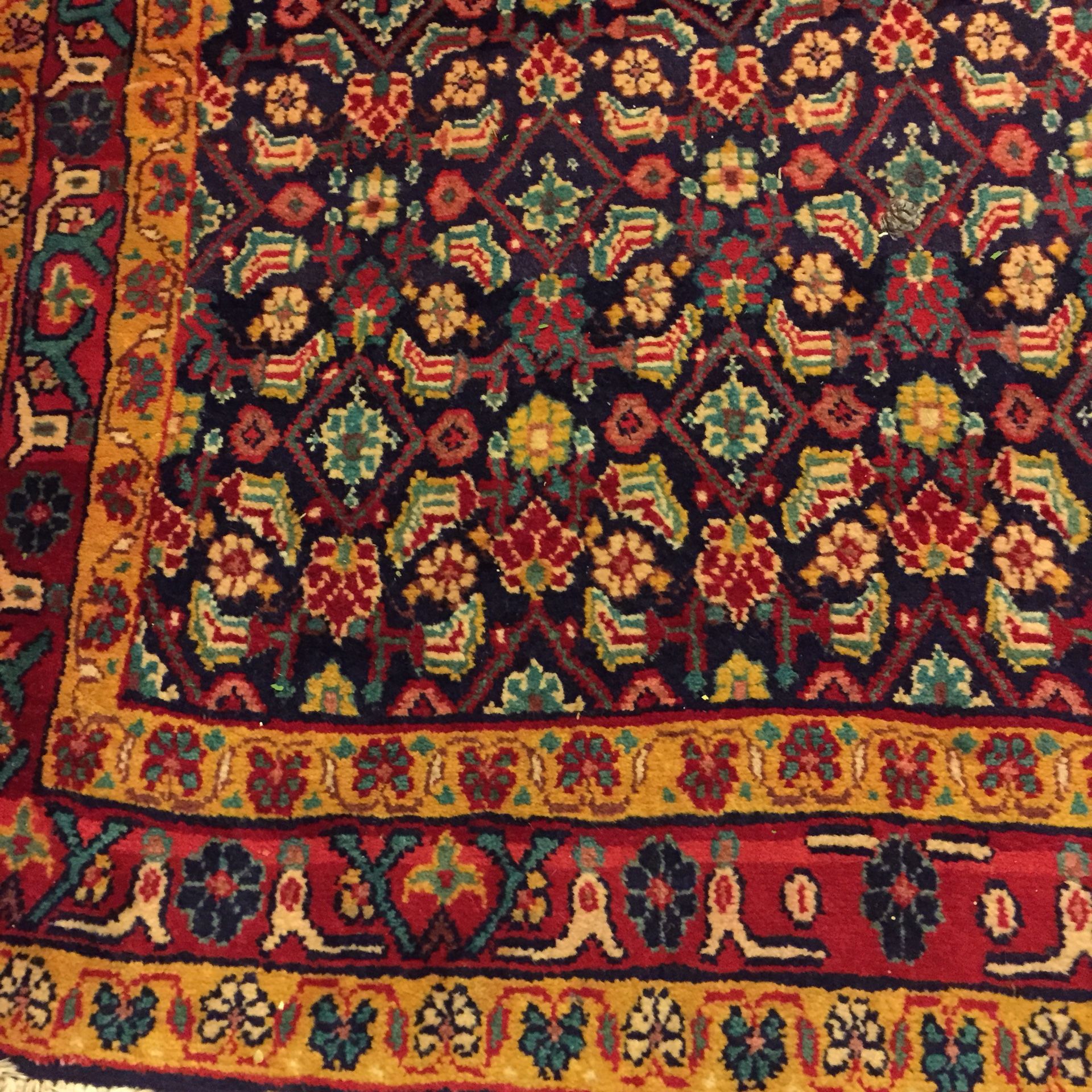 Gorgeous genuine persian rug Hamadan mahali runner
