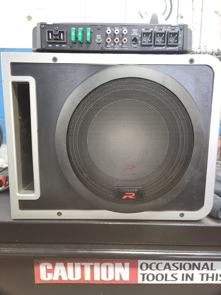 Alpine XA90V X-series Amplifier & Alpine R-SV 10V Sub - ALL WIRING INCLUDED