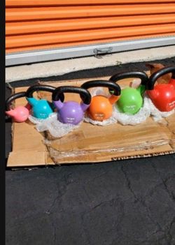 5,10,15,20,25,30 Lbs  Yes4All Brand Kettlebell PVC Multicolor Set $155  Firm Price.