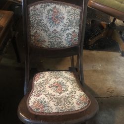 Antique Wooden Foldable Rocking Chair 