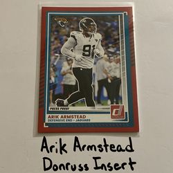 Arik Armstead Jacksonville Jaguars DE Donruss Short Print Insert Card.