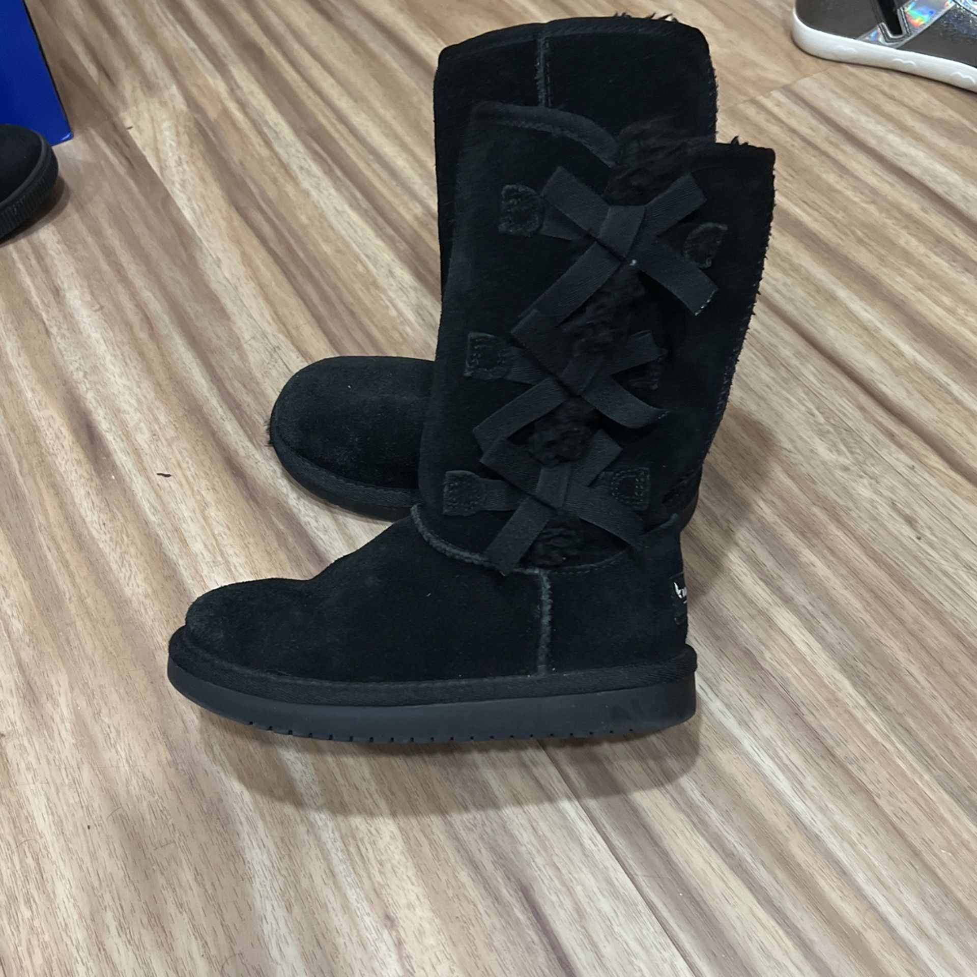 Girls Black Boots Size 12 