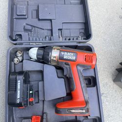 2 - Black & Decker power Drills With Battery 