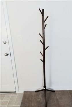 8- Hook free standing coat rack