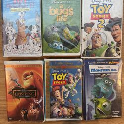 Disney VHS Lot Of 9 Movies Lion King Toy Story And More