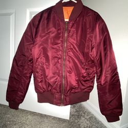 ESNTLS Burgundy Bomber Jacket (M)