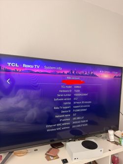 55 inch TCL 4K Smart TV