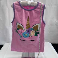 Girls Pink size XL Unicorn Sleeveless Tank Top