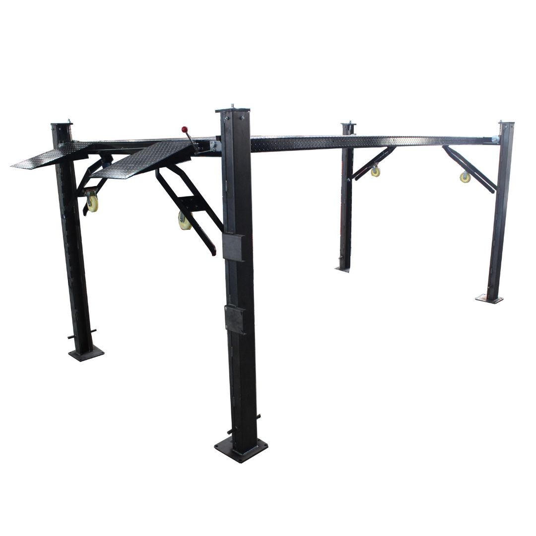 BRAND NEW 9000 LBS 4 POST CAR PARKING WITH CASTER WHEEL, JACK TRAY 