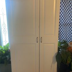 White Utility Storage Cabinet