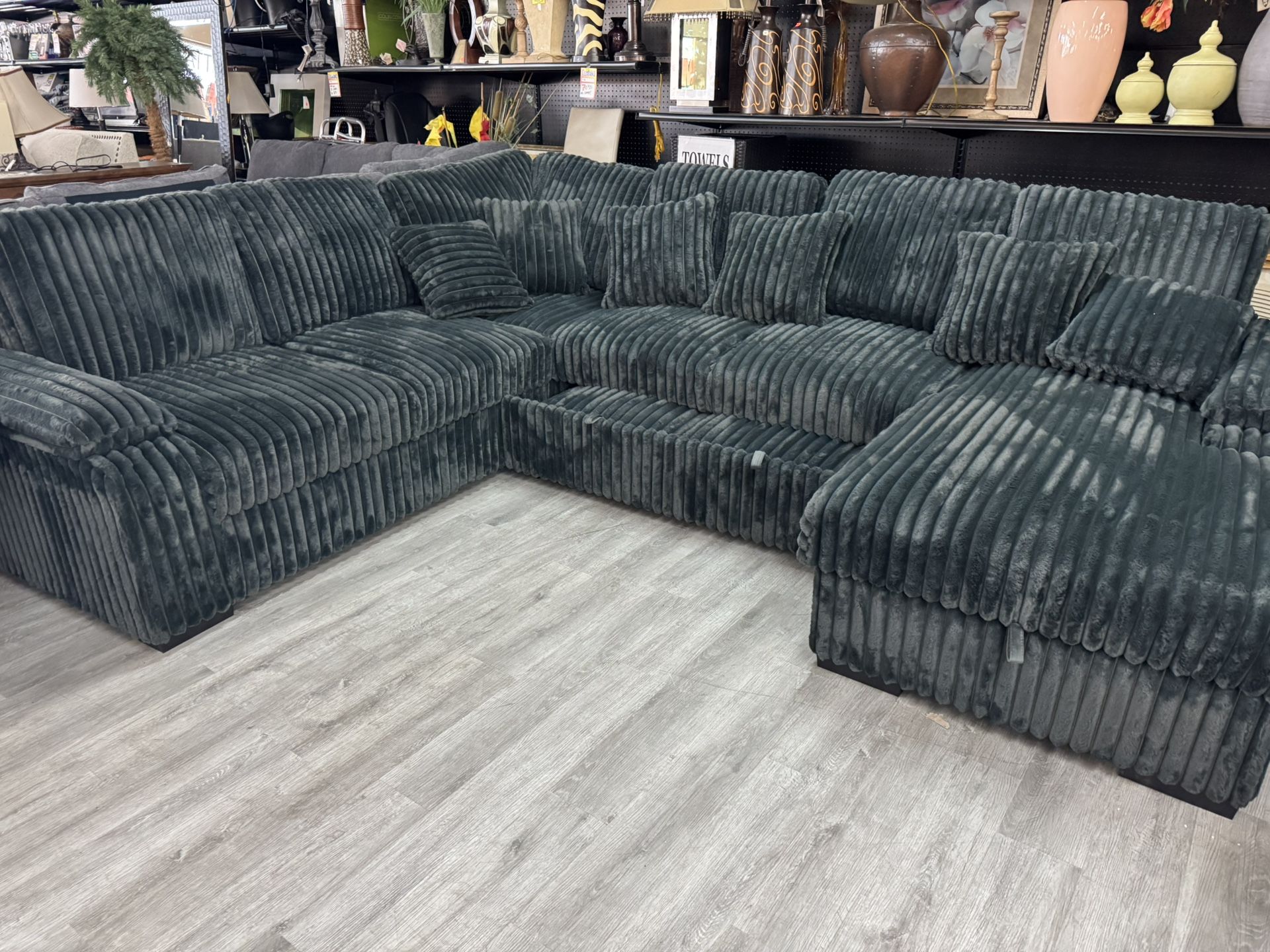 Corduroy Sleeper Sectional