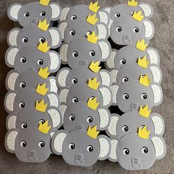 Baby Shower Elephant Party Gift Easter Baskets Lot Of 21