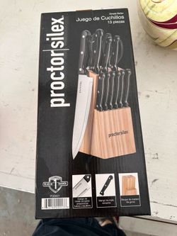 🔪 Proctor Silex 13-Piece Knife Set with Wooden Block – Brand New in Box!