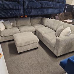 Brand NEW Sectiinal 4 Pcs Corduroy Fabric $599