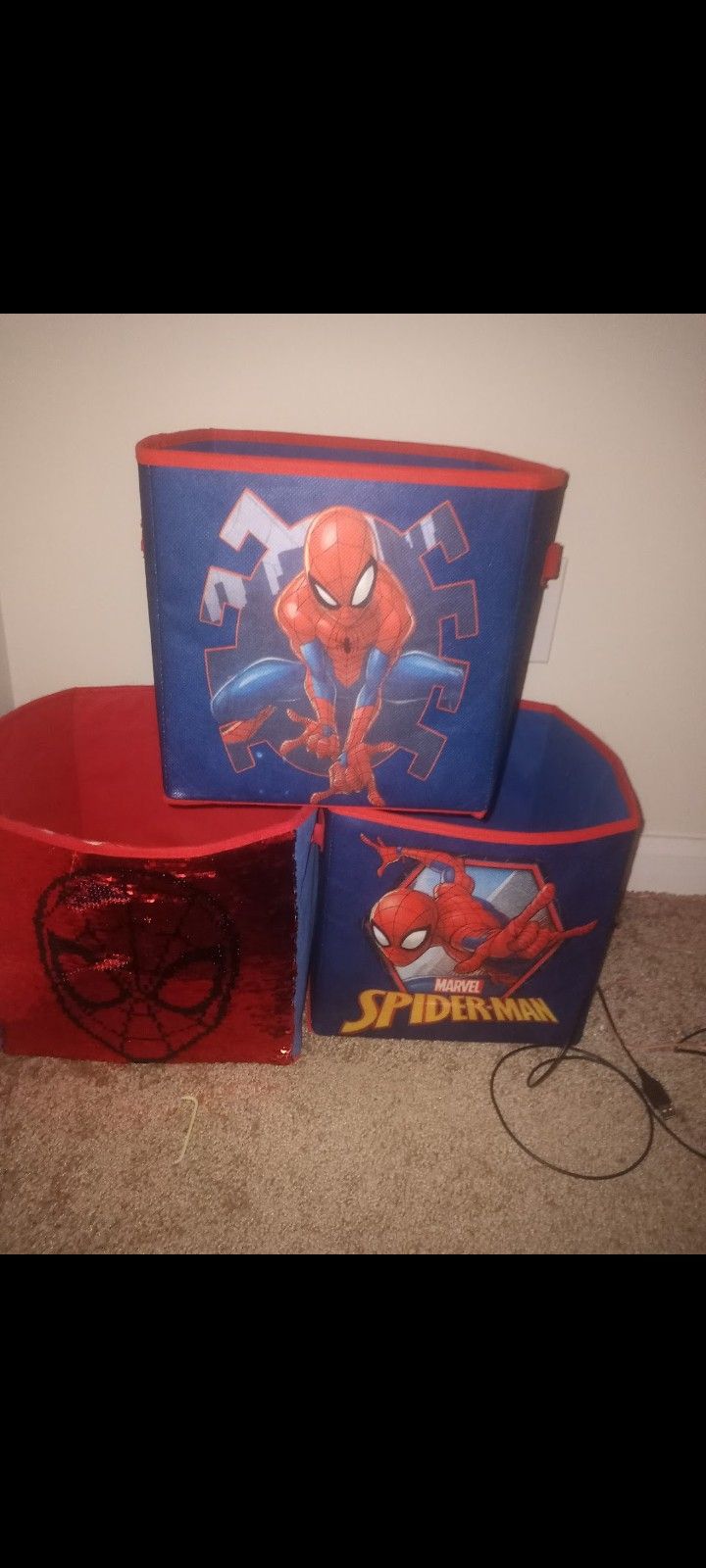 Spiderman Storage Bins