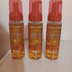 Argan Oil From Morocco Style & Shine Foaming Mousse 3 New 7/FL Oz Bottles