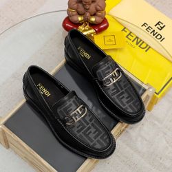Fendi Men’s Leather Shoes With Box New 