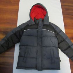 Boys Youth 10/12 Gray/Black Winter Snow Jacket, Sports CB