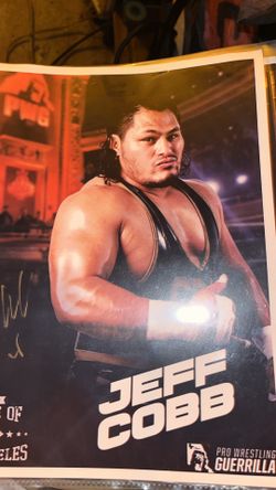 WWE JEFF COBB SIGNED PHOTO COA