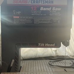 Craftsman 12” Band saw With Cabinet/stand 1HP $125