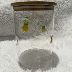 Pineapple Glass Jar with lid