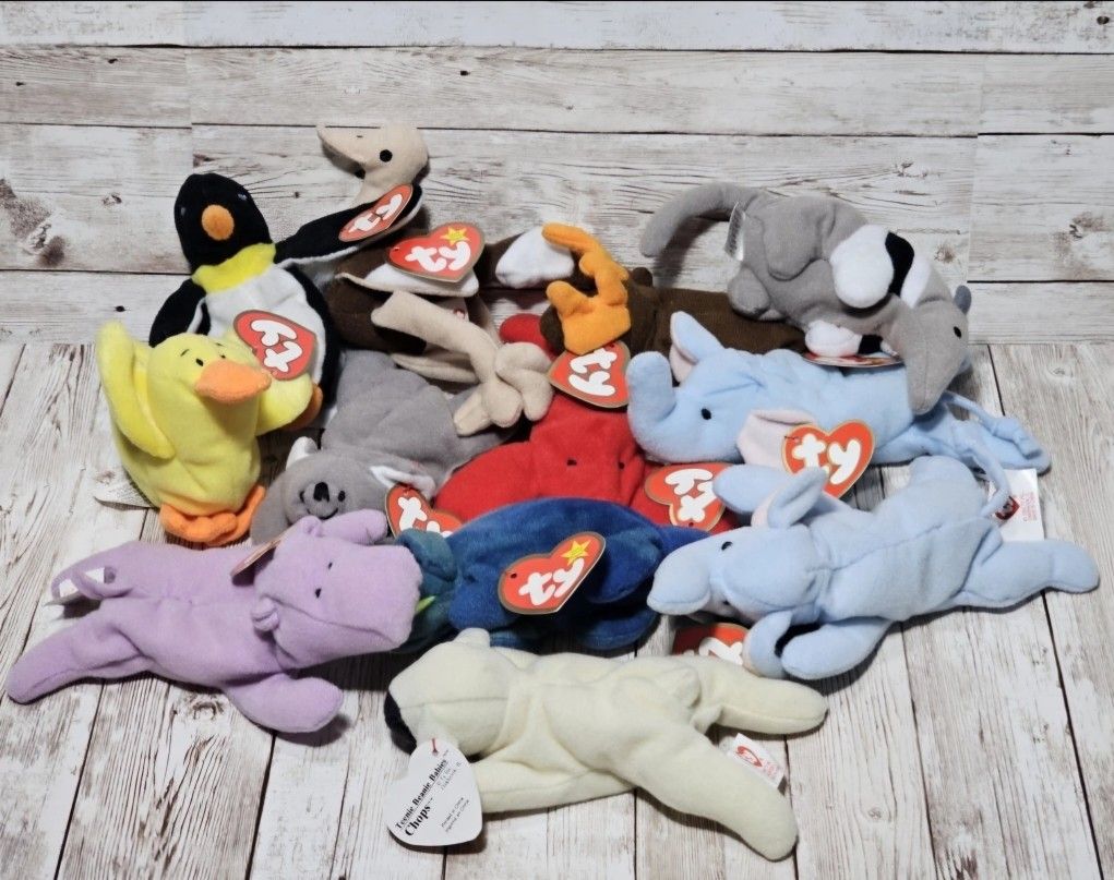 Teenie Beanie Babies Lot of 12 Small Stuffed Animal Toys