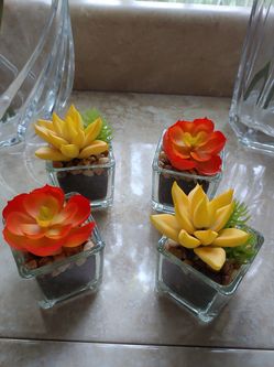 Artificial succulents set of 4