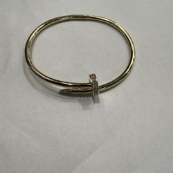14K Nail Bracelet Solid 
