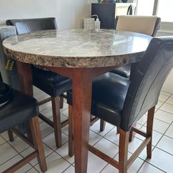 Counter Height Kitchen Table & 4 Chairs