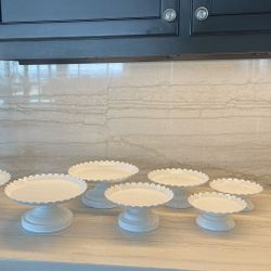 White Metal Dessert Servers