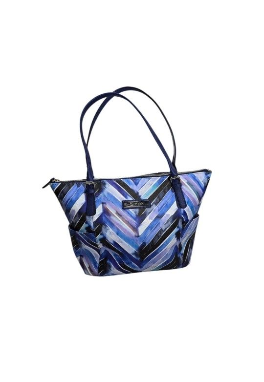 Calvin Klein Women’s Large Chevron Stripes Shoulder Bag RN54163 Purse