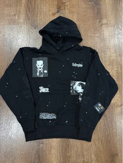 Black Civil Regime Joker hoodie with rose and batman details size medium