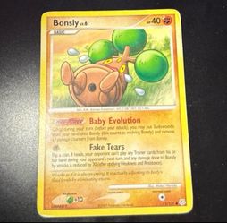 Bonsly 71/130 Diamond & Pearl 2007 released Rare non-Holofoil art Damaged