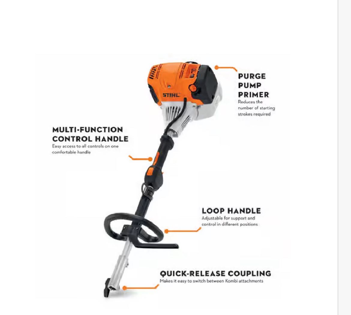 STIHL KombiMotor KM 131 R 16 in. Gas Multi-System Power Head With Weed Eater
