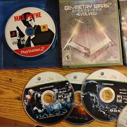 5 games .one missing disk .but included 20.00 cash